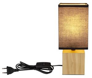 Lampă de masă VALENTINO 1xE27/7W/230V negru/maro Globo 21628B