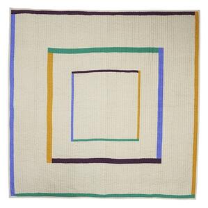 Twist Cuvertură de pat Square 260x260 Nisip/Multicolor - Hübsch