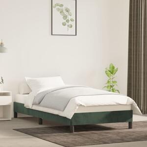 Cadru de pat, verde închis, 100x200 cm, catifea