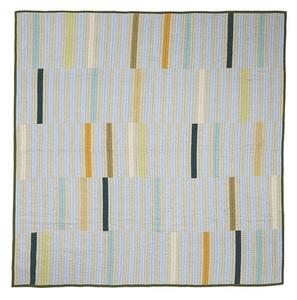 Twist Cuvertură de pat Block 260x260 Întuneric Green/Multicolor - Hübsch