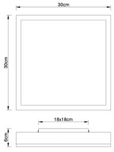 Plafonieră LED DORO LED/12W/230V 30x30 cm Globo 416080WWD1