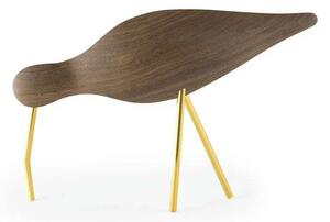 Shorebird Sculptură Large Walnut Brass - Normann Copenhagen