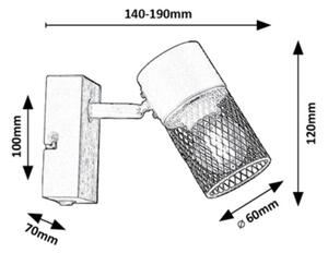 Spot de perete METTA 1xE14/40W/230V stejar Rabalux 71151