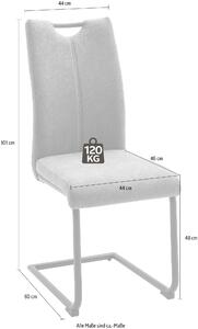 Set 4 scaune Adana antracit 44/60/101 cm