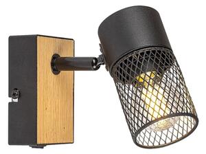 Spot de perete METTA 1xE14/40W/230V stejar Rabalux 71151