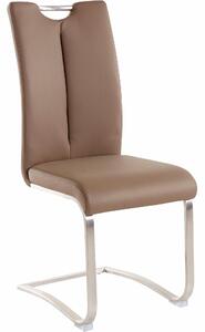 Set 2 scaune Artos cappuccino piele ecologica 45/58/102 cm