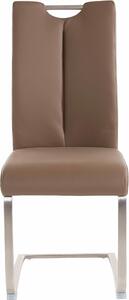 Set 2 scaune Artos cappuccino piele ecologica 45/58/102 cm