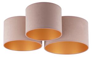 Duolla - Plafonieră ROLLER TRIO 3xE27/60W/230V maro