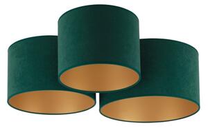 Duolla - Plafonieră ROLLER TRIO 3xE27/60W/230V verde/auriu