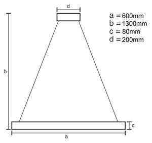 Lustră LED dimabilă pe cablu LED/80W/230V 3000-6500K + telecomandă