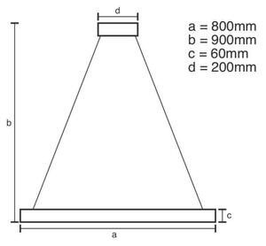 Lustră LED dimabilă pe cablu LED/110W/230V 3000-6500K + telecomandă