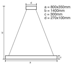 Lustră LED de cristal dimabilă pe cablu LED/90W/230V + telecomandă