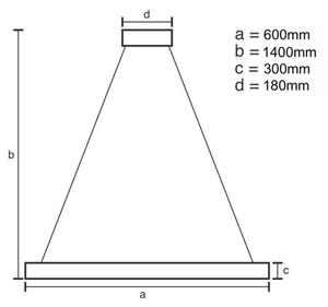 Lustră LED de cristal dimabilă pe cablu LED/80W/230V + telecomandă
