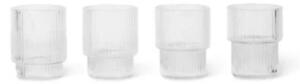 Ripple Glass Set of 4 Clear - Ferm Living