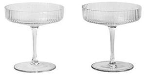 Ripple Champagne Saucers Set of 2 Clear - Ferm Living