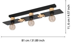 Plafonieră BRAMERTON 3xE27/40W/230V Eglo 43751