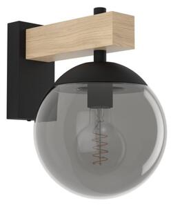 Aplică de exterior BUFALATA 1xE27/40W/230V negru/lemn IP44 Eglo 900671