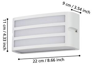 Aplică de exterior CAMARDA 1xLED/40W/230V alb IP54 Eglo 900809