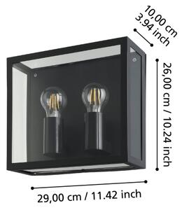Aplică de exterior ALAMONTE 2xE27/40W/230V IP44 Eglo 900698
