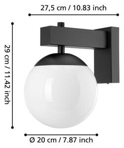 Aplică de exterior BUFALATA 1xE27/40W/230V negru IP44 Eglo 900669