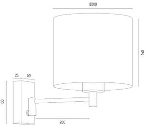 Argon Dolce lampă de perete 1x15 W alb-auriu 8370