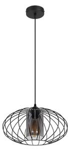Lustră pe cablu CORRINI 1xE27/60W/230V d. 34 cm negru/gri