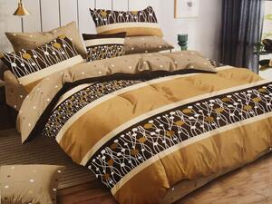 Lenjerie de pat din bumbac Culoare maro, HARDY + fata de perna 40 x 50 cm gratuit