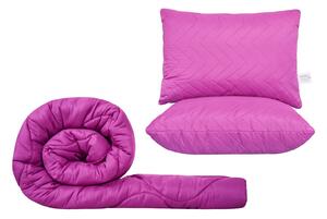 Set Pilota 180x200-Cm, 250 Gsm + 2 Perne Matlasate 50x70-Cm, Mov