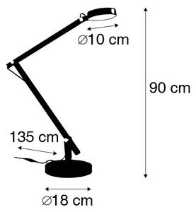 Lampă de masă modernă, negru, cu LED - Etienne