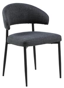 MAZZONI EXPORT IRIS Antracit [Gri închis] (material Basel 19) - SCAUN MODERN TAPIȚAT PENTRU SALON/SUFRAGERIE LOFT