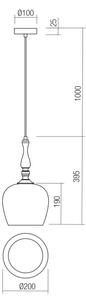 Lustră pe cablu TOLL 1xE27/42W/230V bronz Redo 01-2740