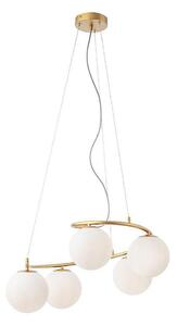 Lustră pe cablu VOLLEY 5xE14/28W/230V auriu Redo 01-2719
