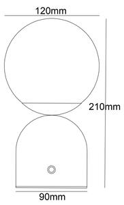 Globo 21006W - Lampă de birou LED tactilă JULSY, dimabilă, 2,5W, albă