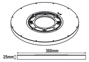 Plafonieră LED REVIT LED/24W/230V d. 30 cm alb Top Light