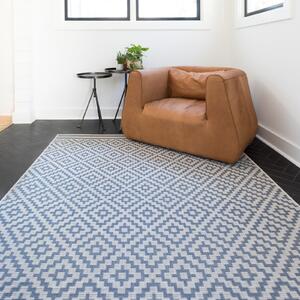 Covor Belgian, Elis 48357 951, Albastru Crem, 200 x 290 cm Dreptunghi, Crem/Albastru, 200 x 290