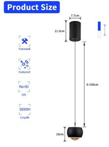 Lustră LED dimabilă Immax NEO 07219L DORMINE 6W/230V negru mat Tuya + telecomandă