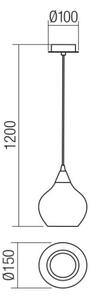 Lustră pe cablu TANNER 1xE14/28W/230V d. 15 cm Redo 01-3190