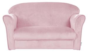 Canapea pentru copii roz-deschis cu tapițerie din catifea 78 cm Lil Sofa – Roba