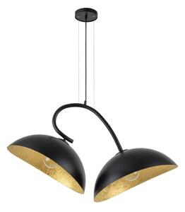 Lustră pe cablu SPACE 2xE27/60W/230V negru/auriu