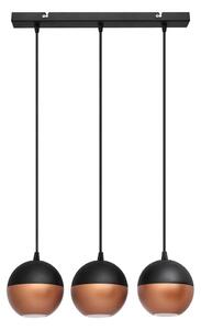Lustră LED pe cablu MIDWAY 3xGU10/4,8W/230V negru/cupru