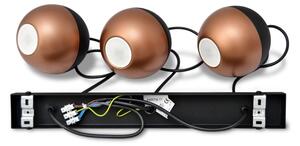 Lustră LED pe cablu MIDWAY 3xGU10/4,8W/230V negru/cupru