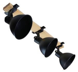 Spot 3xE27/40W/230V negru