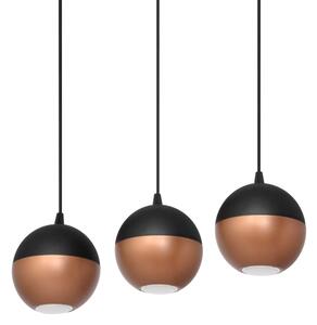 Lustră LED pe cablu MIDWAY 3xGU10/4,8W/230V negru/cupru