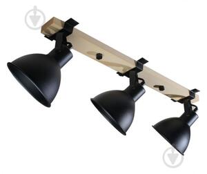 Spot 3xE27/40W/230V negru