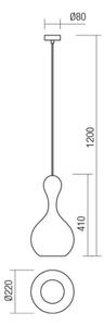 Lustră pe cablu LOB 1xE27/42W/230V d. 22 cm cupru Redo 01-2260