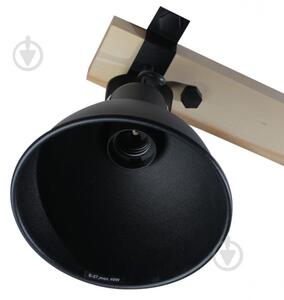 Spot 3xE27/40W/230V negru