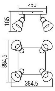 Spot OLAF 4xE14/12W/230V Redo 04-466
