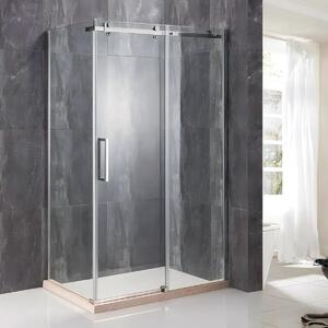 Cabina De Dus Gal 80x100cm, Sticla Securizata 8mm, Profil Aluminiu Cromat, Usa Culisanta