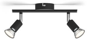 Spot LIMBALI 2xGU10/50W/230V negru Philips
