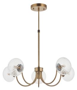 Endon 119210 - Candelabru HAGUE pe tijă, 5xG9/5W/230V, alamă